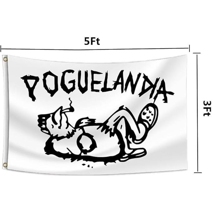 Poguelandia Flag 40x60inch Printed OBX Funny Chicken Flag Banner Tapestry OBX Flag Outer Banks Banner Pogue Life Poster for Outdoor Garden College Dorm Men Cave