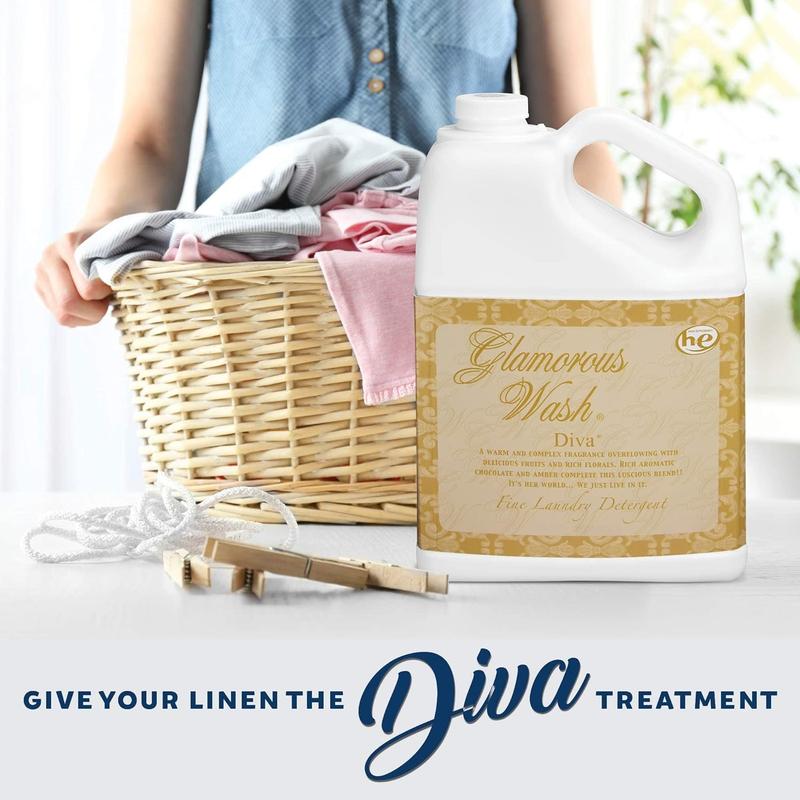 Tyler DIVA Glamorous Wash Laundry Detergent - 1 Gallon - With Olivi Stain Remover Pen - Fresh Scented Sachet - Laundry Detergent For Washing Household Fragrance