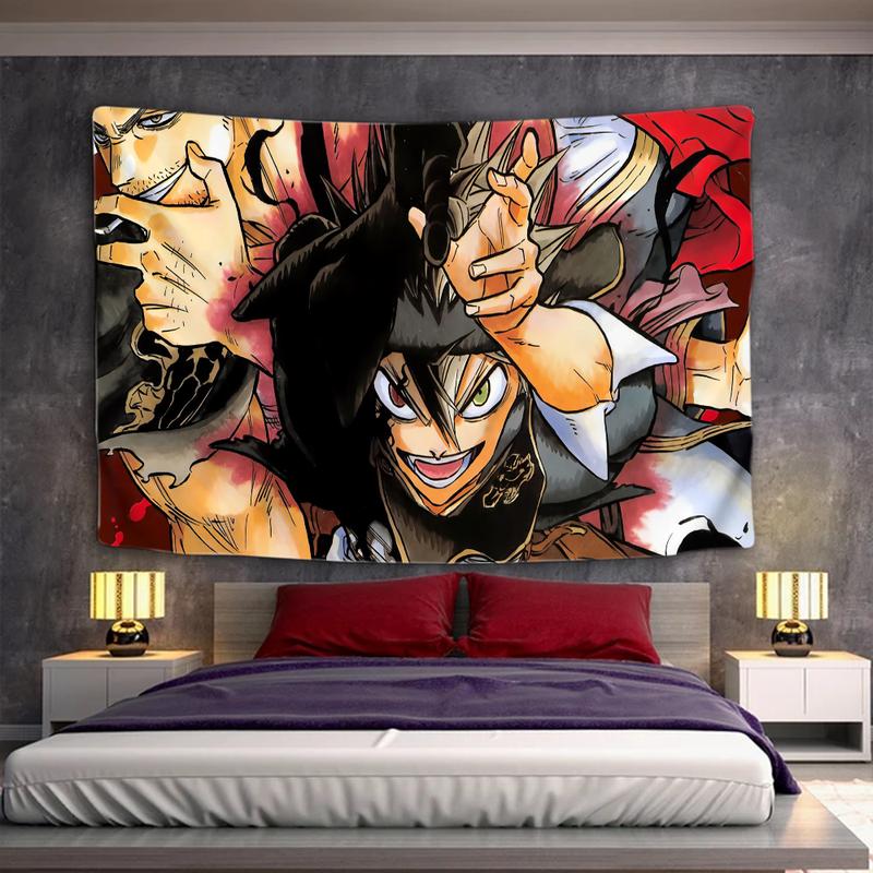 BLACK CLOVERS Room Decorations for Bedroom Anime Tapestry Wall Hanging Home Decoration Tapestries Tapries Decor Aesthetic Decors