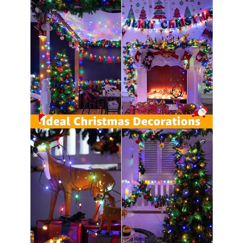 {8-10day}Christmas Lights 1200 LED 394 FT, Waterproof Outdoor String Lights with Remote and Timer, Christmas Tree Lights with 8 Modes Dimmable, Fairy Lights for Holiday Decor (Multicolor)