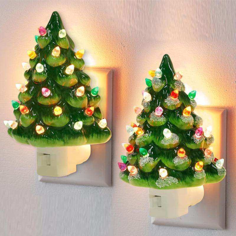 Christmas Tree Shaped Night Light, 1 Count Decorative Light with On off Switch, Home Bedroom Living Room Decorative Light, Christmas Gifts