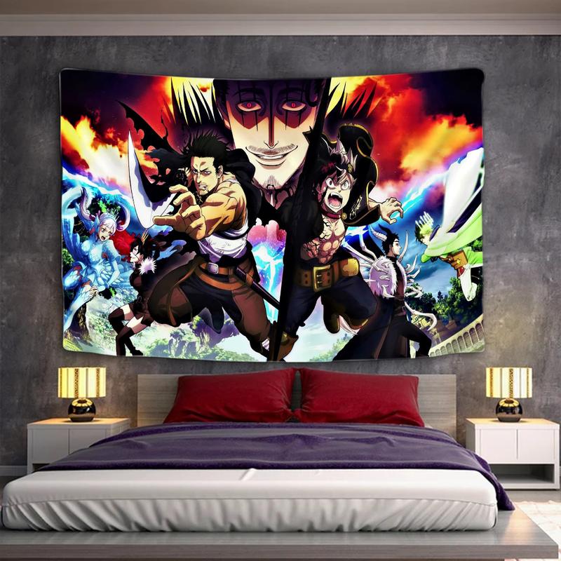 BLACK CLOVERS Room Decorations for Bedroom Anime Tapestry Wall Hanging Home Decoration Tapestries Tapries Decor Aesthetic Decors