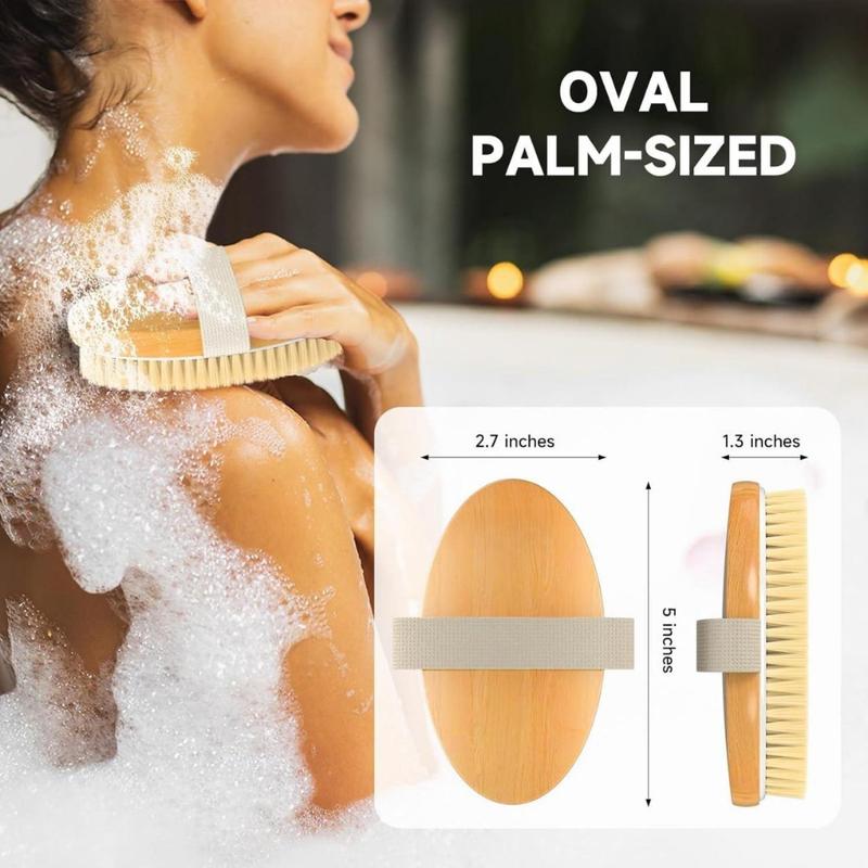 Dry Brushing Body Brush, Exfoliating Body Scrubbers, Natural Bristles for Dry Skin, Improve Circulation, Stop Ingrown Hairs, Reduce Acne and Cellulite(Creative Life Pavilion) Accessories