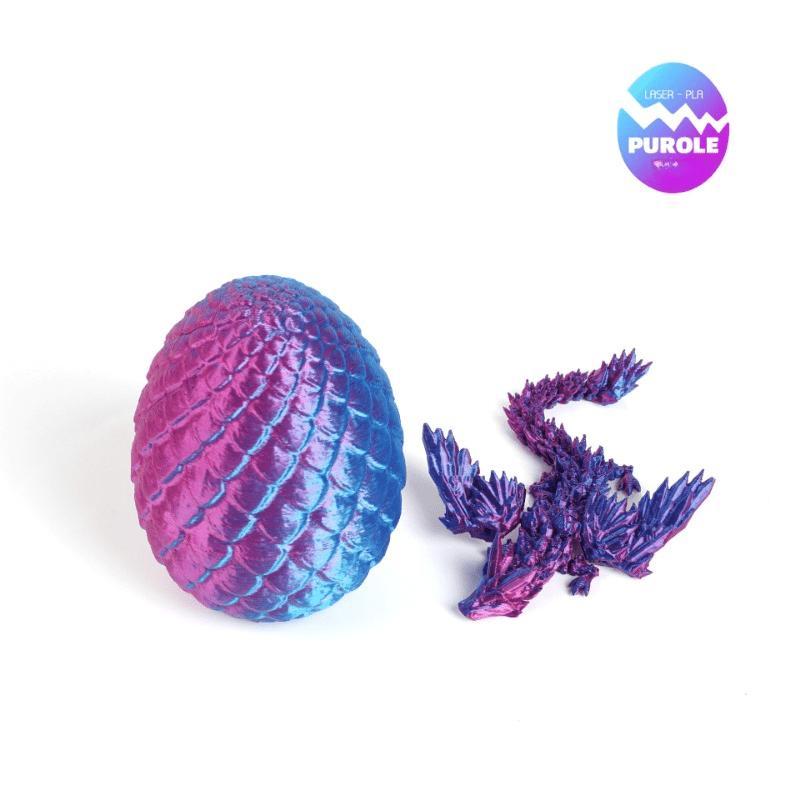 3D Printed Dragon Egg & Dragon Figurine, 1 Count Creative Home Decor Ornament, Home Decor Supplies for Living Room Bedroom Office Bookshelf