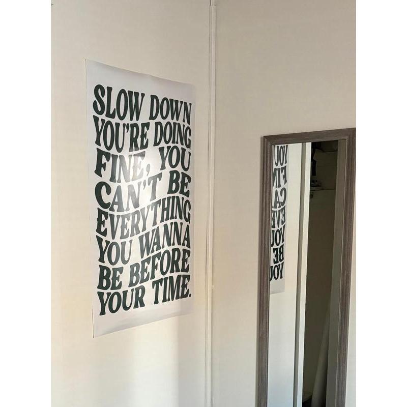 Vienna - Slow Down you Child - Song Lyrics Print - Music Wall Art - Disco Pop Poster - Music Prints, indie music posters Artistic Photo DecorationNoframe