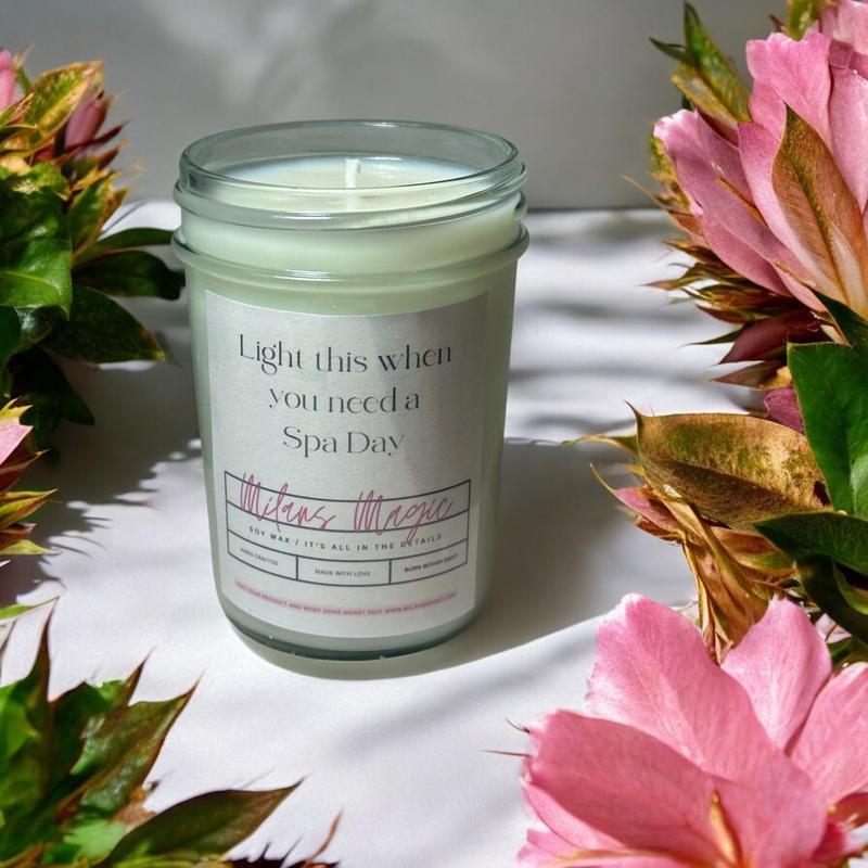 Light This When You Need A Spa Day Relaxation Meditation Aromatherapy Candle - Perfect for Home Decor wax candle Room Scent