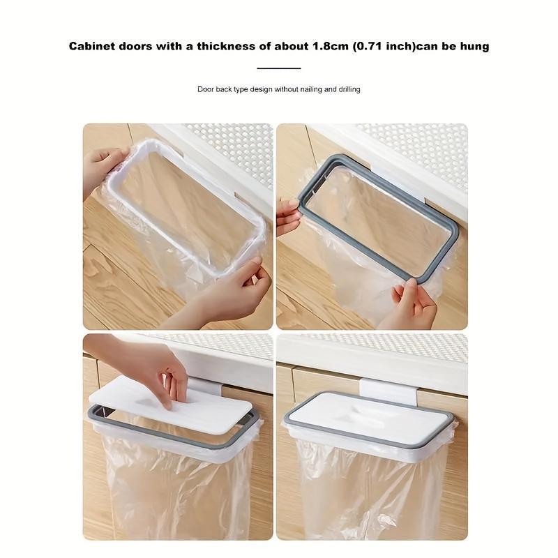 Wall Mounted Trash Bag Holder, 1 Count  Space Saving Trash Bag Storage Holder, Kitchen Cleaning Supplies for Home Dormitory Kitchen Office