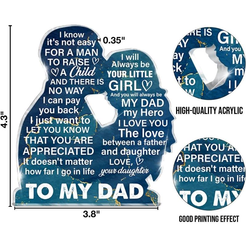 Gifts for Dad From Daughter, Dad Gift for Father's Day Birthday Christmas,  Dad  Keepsake