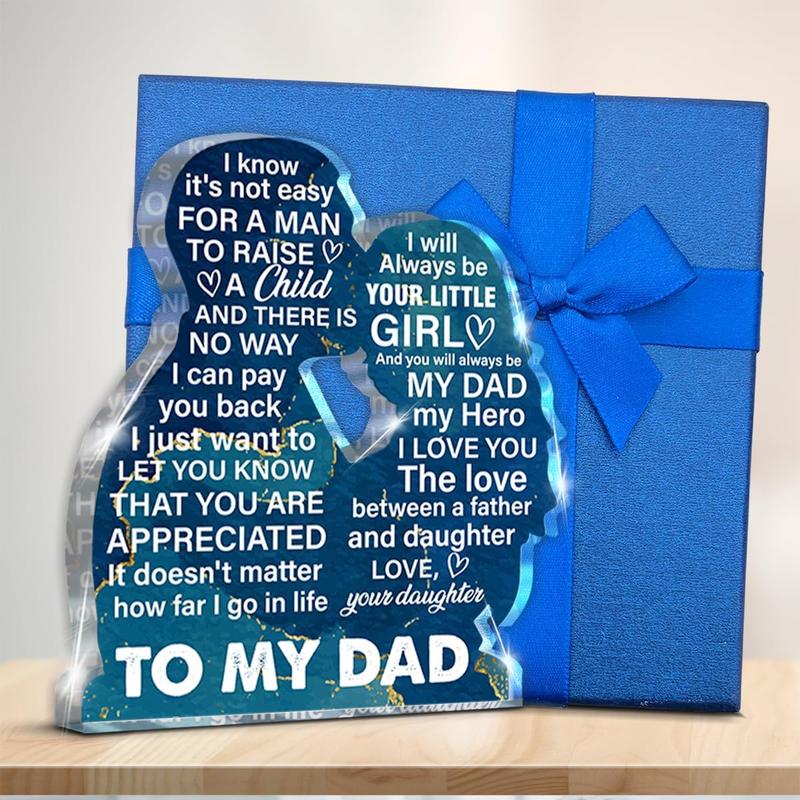 Gifts for Dad From Daughter, Dad Gift for Father's Day Birthday Christmas,  Dad  Keepsake