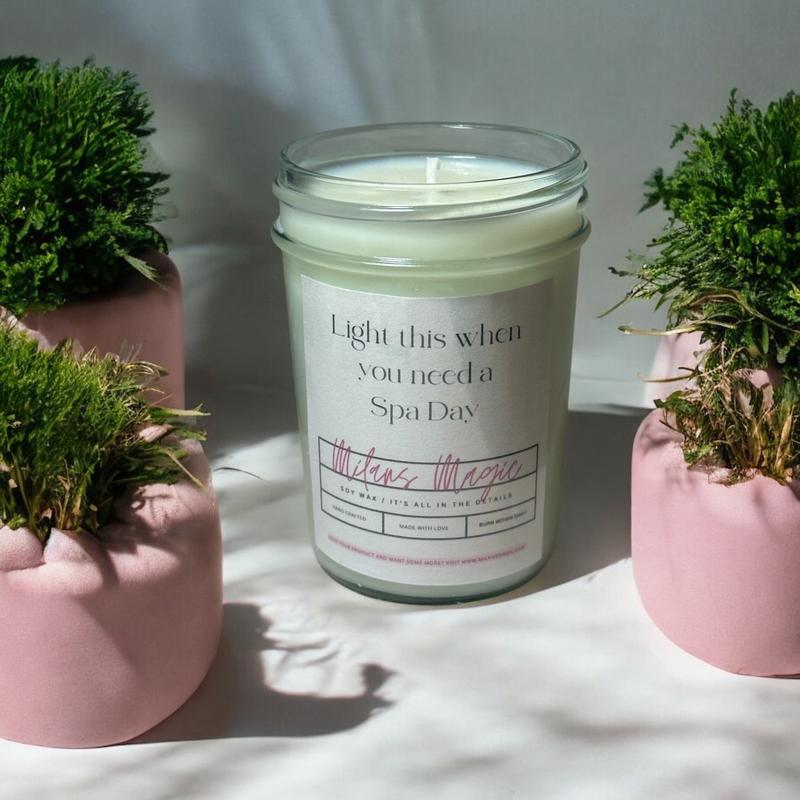 Light This When You Need A Spa Day Relaxation Meditation Aromatherapy Candle - Perfect for Home Decor wax candle Room Scent