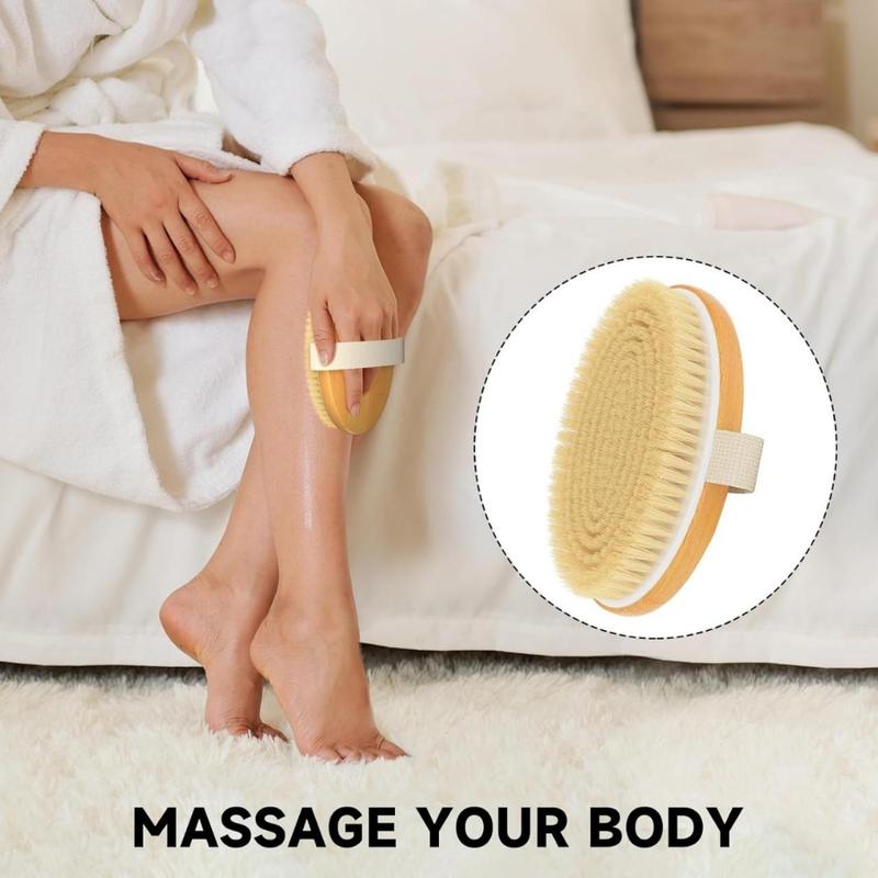 Dry Brushing Body Brush, Exfoliating Body Scrubbers, Natural Bristles for Dry Skin, Improve Circulation, Stop Ingrown Hairs, Reduce Acne and Cellulite(Creative Life Pavilion) Accessories