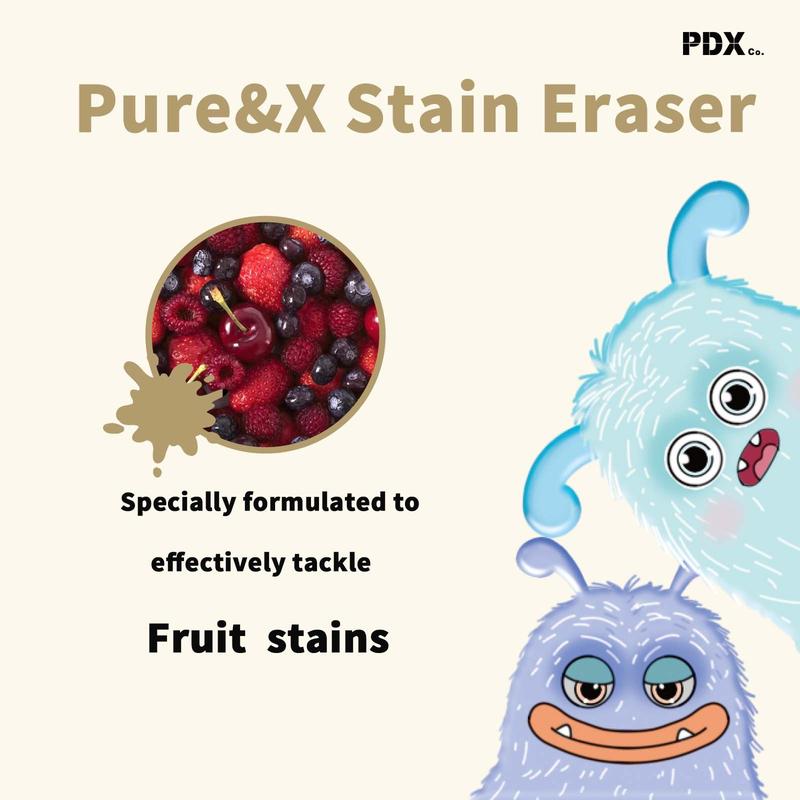 PDX Pure&X Stain Eraser Spray - No Dry Cleaning Food, Grease, Underwear Fabric,Collars, car seats, curtains, sofas Fabric，Coffee Off Laundry, oil stain stain  remover