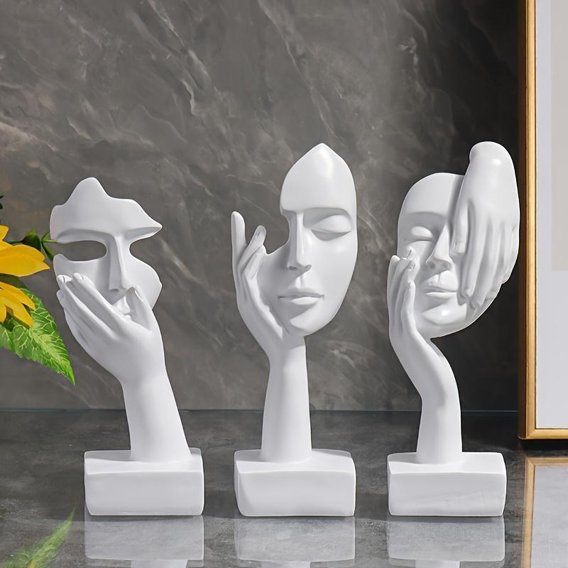 Abstract Face Design Decoration Ornament, 3 Counts set Modern Desk Decoration, Room Decor, Home Decor Supplies for Living Room Bedroom Dining Room, Gift For Girlfriend, Fall & Winter Gift