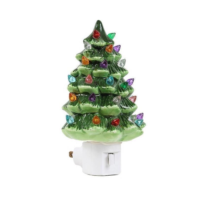 Christmas Tree Shaped Night Light, 1 Count Decorative Light with On off Switch, Home Bedroom Living Room Decorative Light, Christmas Gifts