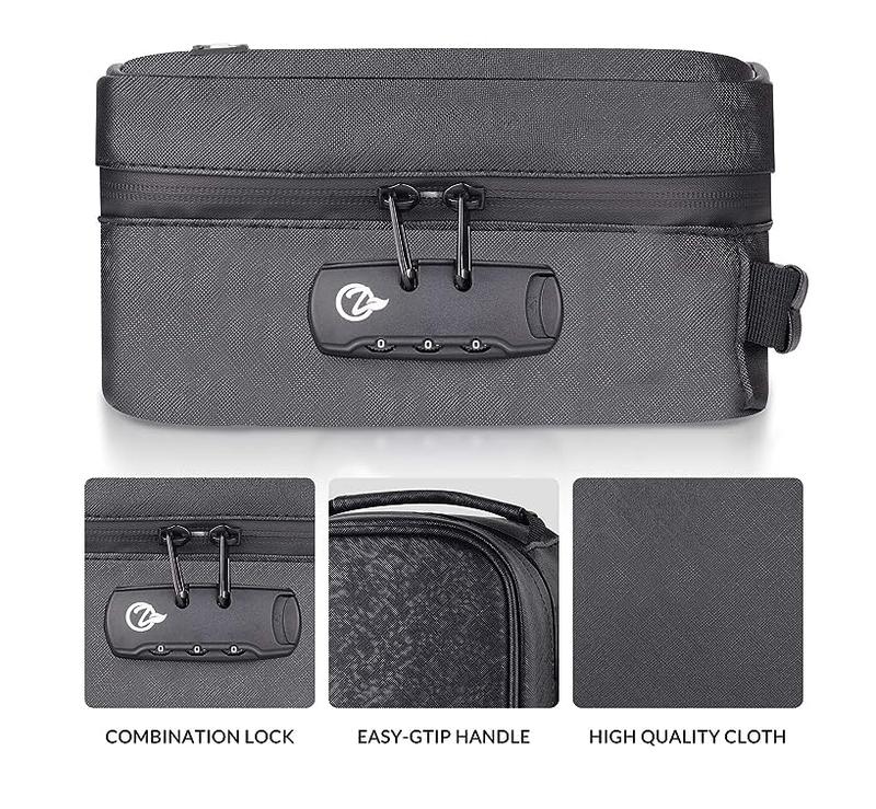 OZCHIN Smell Proof Bag with Combination Lock  Pouch Bag File Organizer Case Container  Lock Box Odorless Storage Bag Great Gift for Friend Waterproof Unisex Tactical Small Outdoor Chest Pack