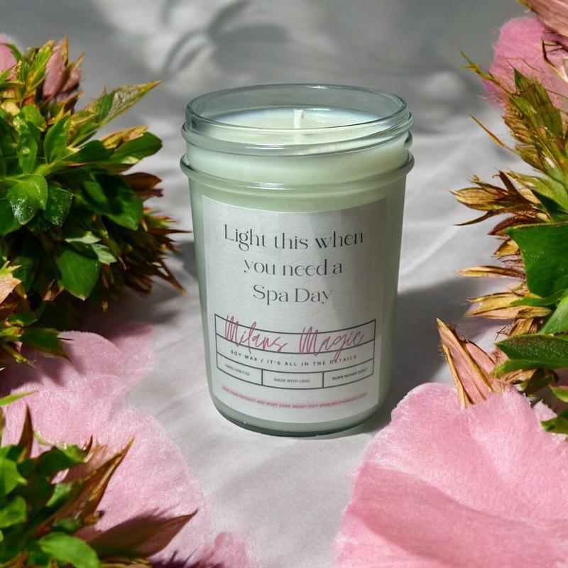 Light This When You Need A Spa Day Relaxation Meditation Aromatherapy Candle - Perfect for Home Decor wax candle Room Scent