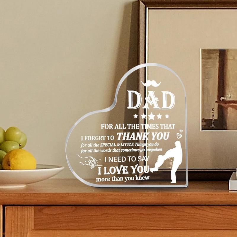 1 acrylic desk plaque, “I love you more than anything you know”, Thanksgiving birthday gift. Christmas Gifts for Dad