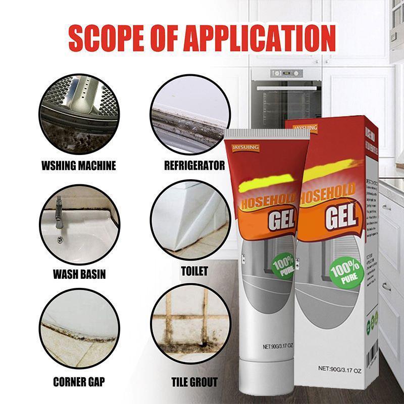 Cleaning Gel for Refrigerator & Washing Machine Seals – Versatile Stain Remover for Bathrooms, Kitchens, and Appliances