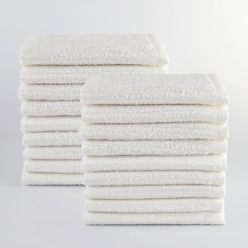 Mainstays 18-Piece Kitchen Bar Mop Dishcloth Set, White