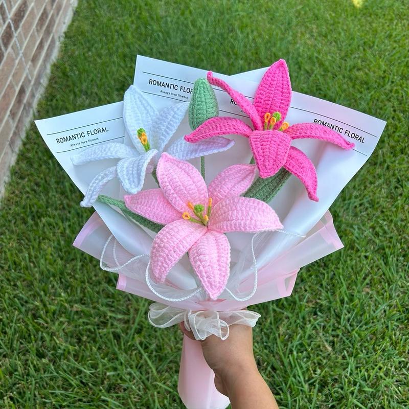 Crochet Lily Flowers Bouquets - Handmade Home Decor