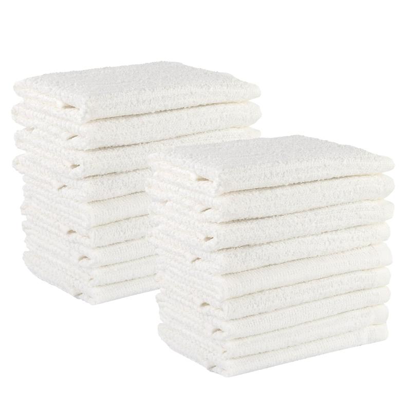 Mainstays 18-Piece Kitchen Bar Mop Dishcloth Set, White