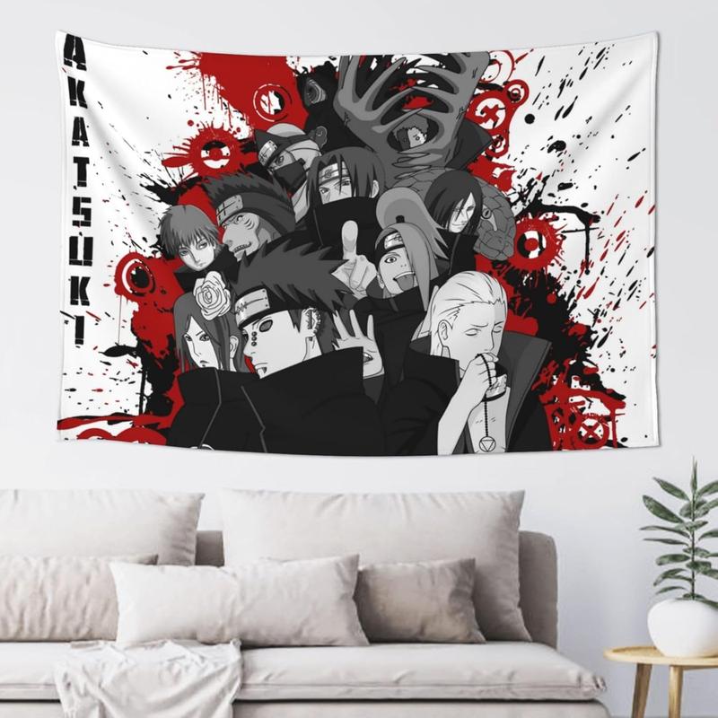 Animation Tapestry Cartoon Ninja pattern Poster Wall,Dormitory Room Home Decoration Bedroom Living Art Wall.60x40in