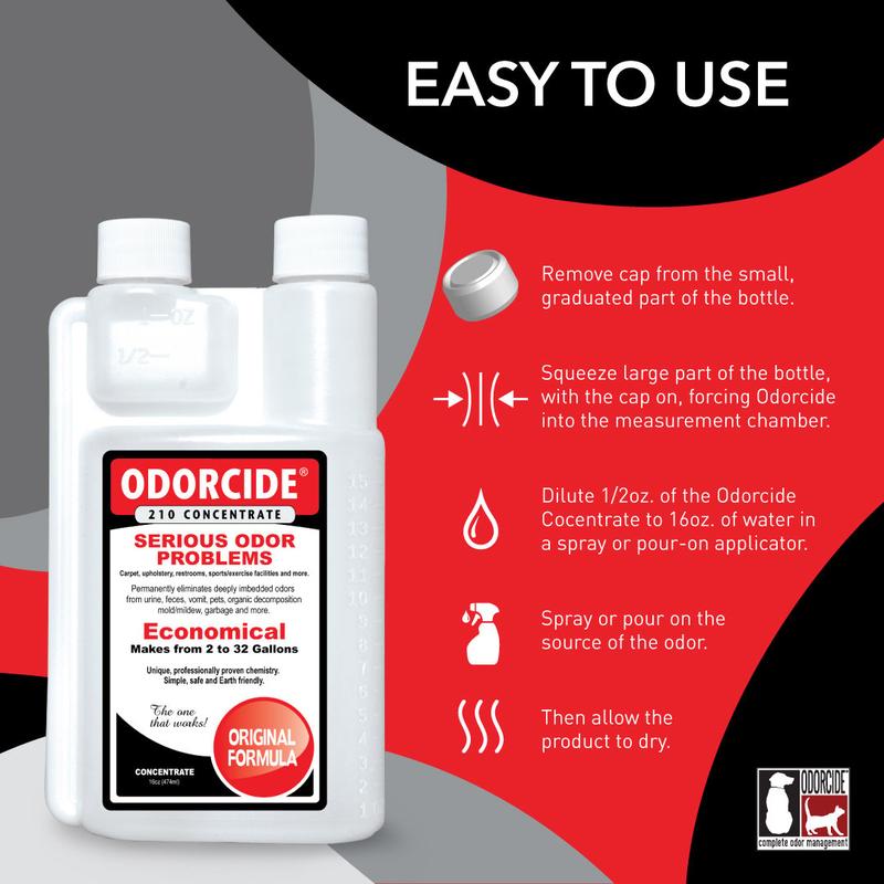 Odorcide Original 16oz Concentrate - Odor Remover, All Purpose Deodorizer Household Cleaning