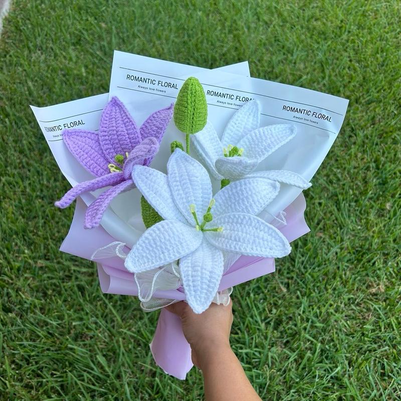 Crochet Lily Flowers Bouquets - Handmade Home Decor