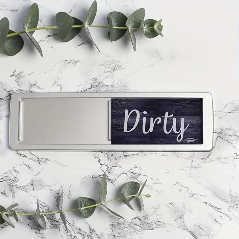 Clean Dirty Magnetic Sign, 1 Count Clean Dirty Sliding Magnetic Sign, Kitchen Decorative Sign, Home Decor Supplies, Kitchen Gadgets