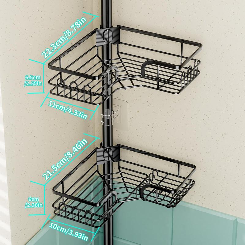 HapiRm Corner Shower Caddy Organizer , Rustproof & Waterproof Shower Organizer Corner with Soap Holder,Back To School Supplies. Racks