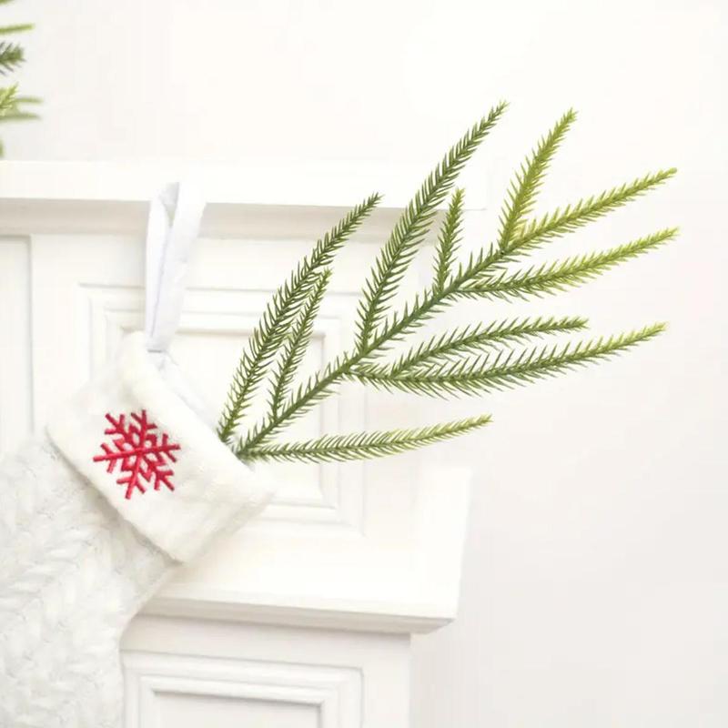 Artificial Pine Needles, 10pcs set Faux Pine Needles, Decorative Plants for Home Party & Christmas Tree, Home Decor Supplies