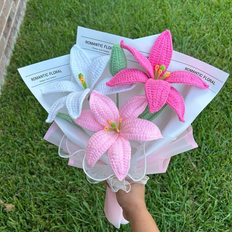 Crochet Lily Flowers Bouquets - Handmade Home Decor