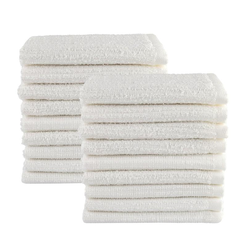 Mainstays 18-Piece Kitchen Bar Mop Dishcloth Set, White