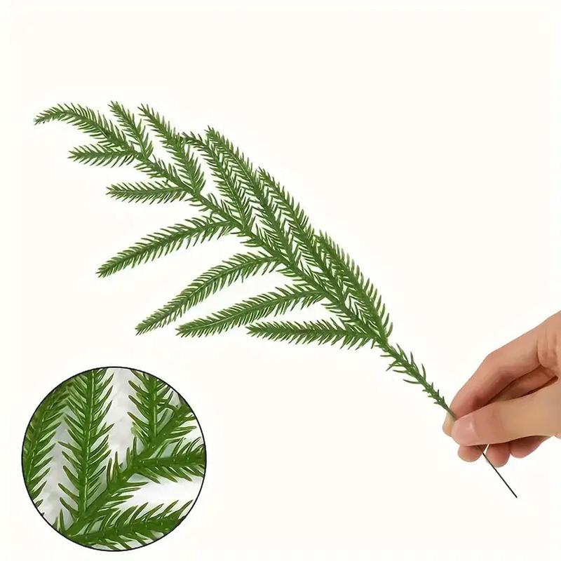 Artificial Pine Needles, 10pcs set Faux Pine Needles, Decorative Plants for Home Party & Christmas Tree, Home Decor Supplies