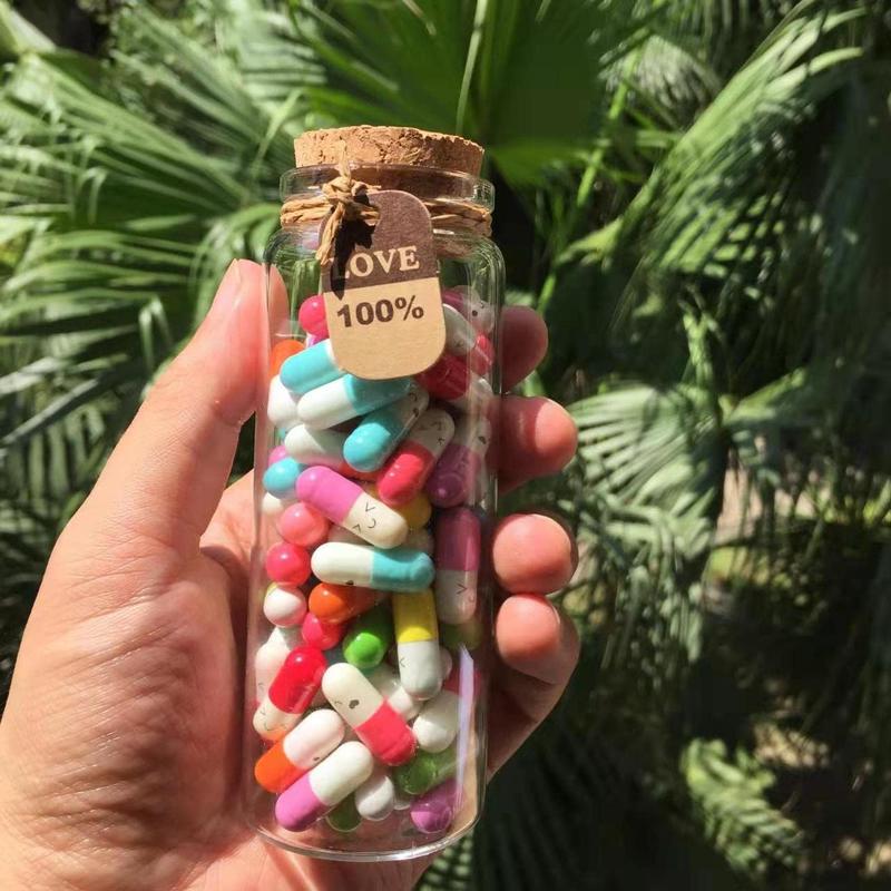 Cute Capsules in a Glass Bottle Lovely Notes Couples Gifts for Him Her Boyfriend Girlfriend Mom Birthday Anniversary Valentines Mothers Day Gifts