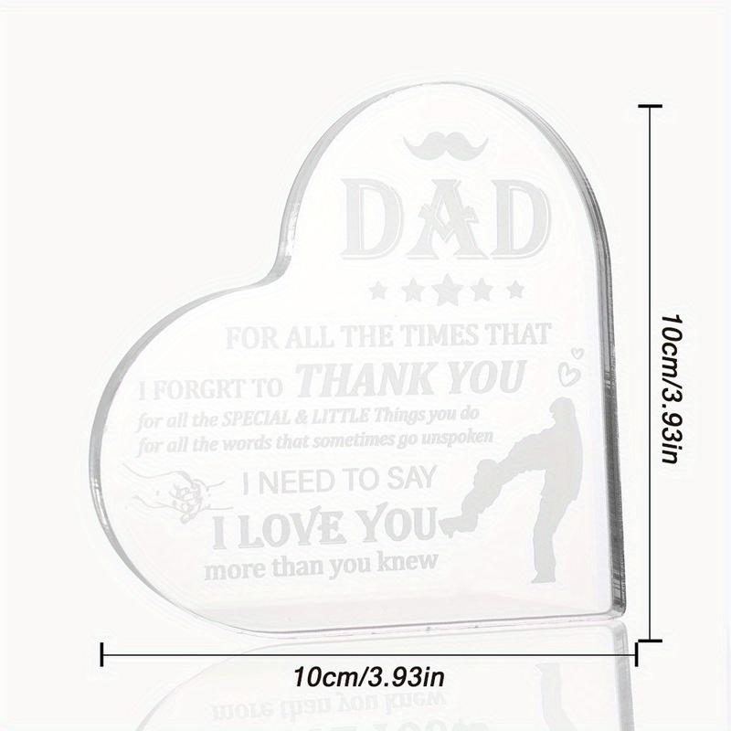 1 acrylic desk plaque, “I love you more than anything you know”, Thanksgiving birthday gift. Christmas Gifts for Dad