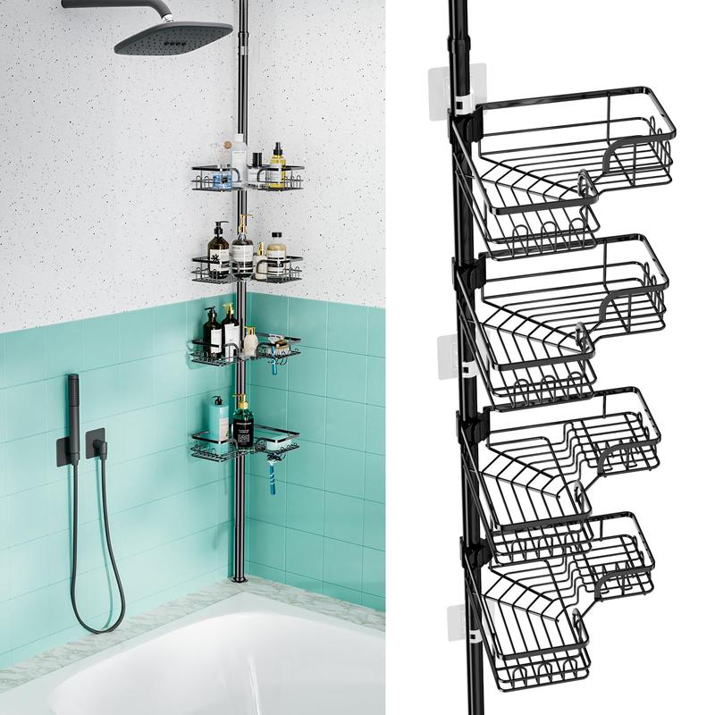 HapiRm Corner Shower Caddy Organizer , Rustproof & Waterproof Shower Organizer Corner with Soap Holder,Back To School Supplies. Racks