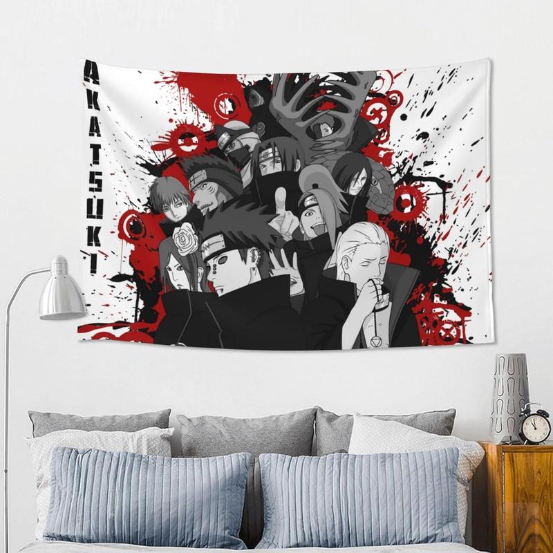 Animation Tapestry Cartoon Ninja pattern Poster Wall,Dormitory Room Home Decoration Bedroom Living Art Wall.60x40in