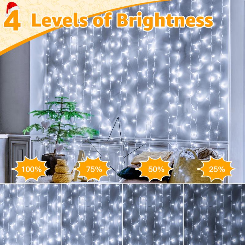 Ollny 262FT Christmas Lights, 800 LED Plug in Fairy Lights, 8 Modes Waterproof Outdoor String Lights with Remote for Christmas Tree Halloween Decorations