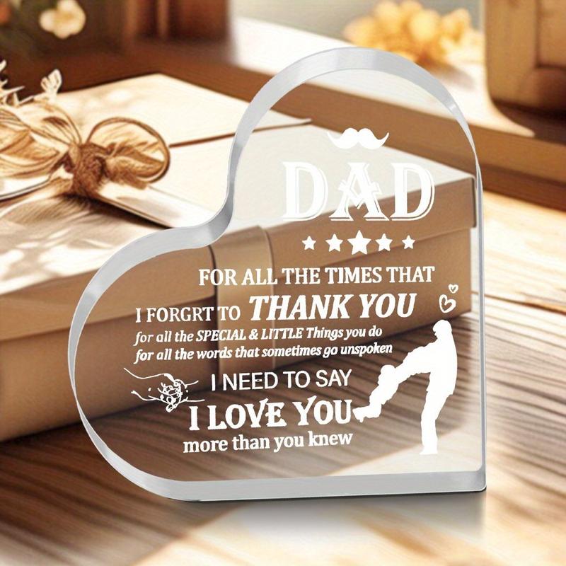 1 acrylic desk plaque, “I love you more than anything you know”, Thanksgiving birthday gift. Christmas Gifts for Dad