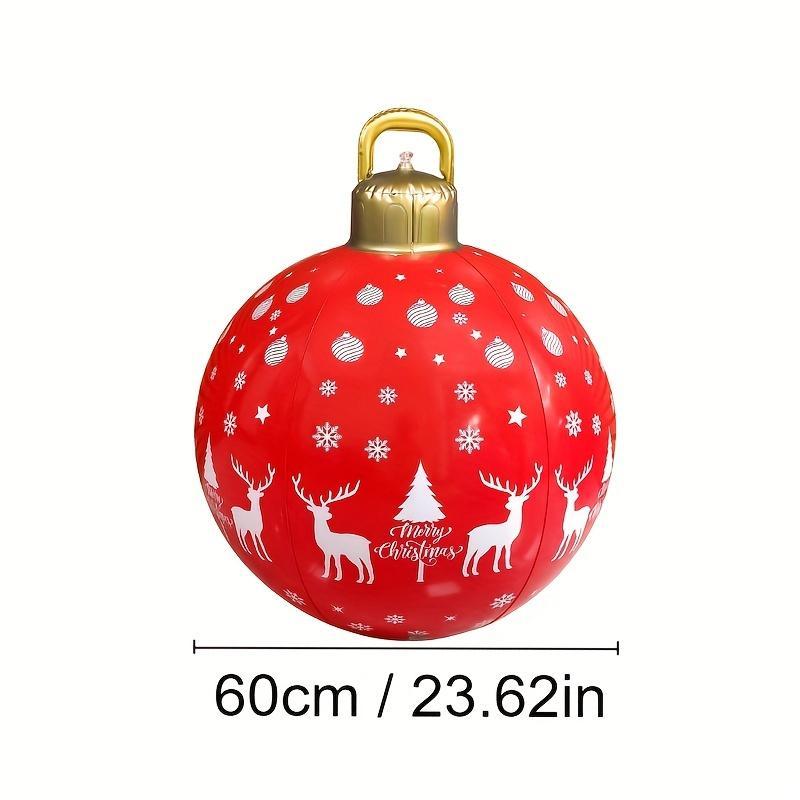 Inflatable Christmas Ball, 1 Count 24 Inch Large Outdoor Inflatable Christmas  Ornaments Decoration Ball, Holiday Decoration for Yard & Pool