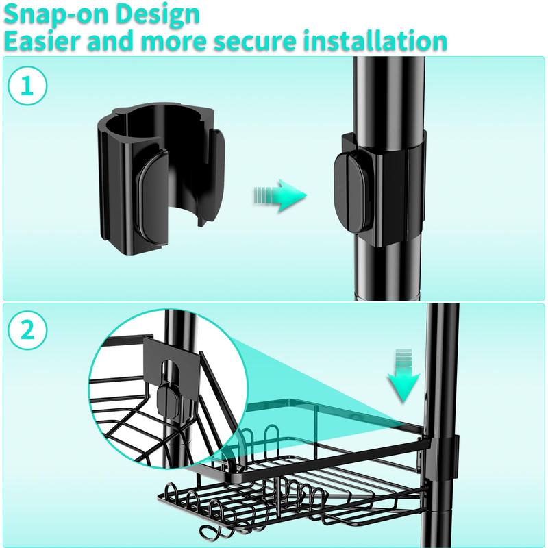 HapiRm Corner Shower Caddy Organizer , Rustproof & Waterproof Shower Organizer Corner with Soap Holder,Back To School Supplies. Racks