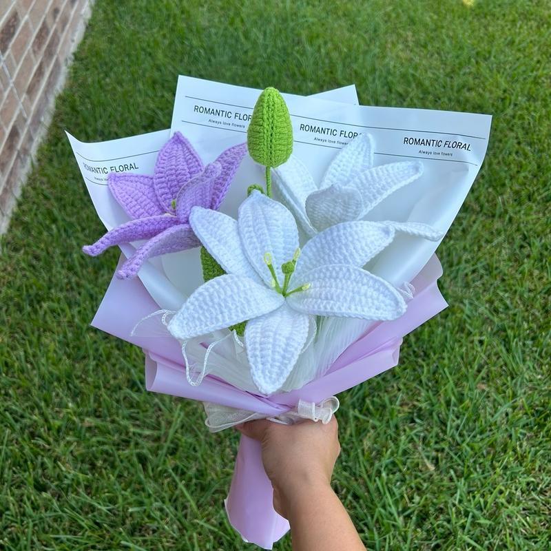 Crochet Lily Flowers Bouquets - Handmade Home Decor