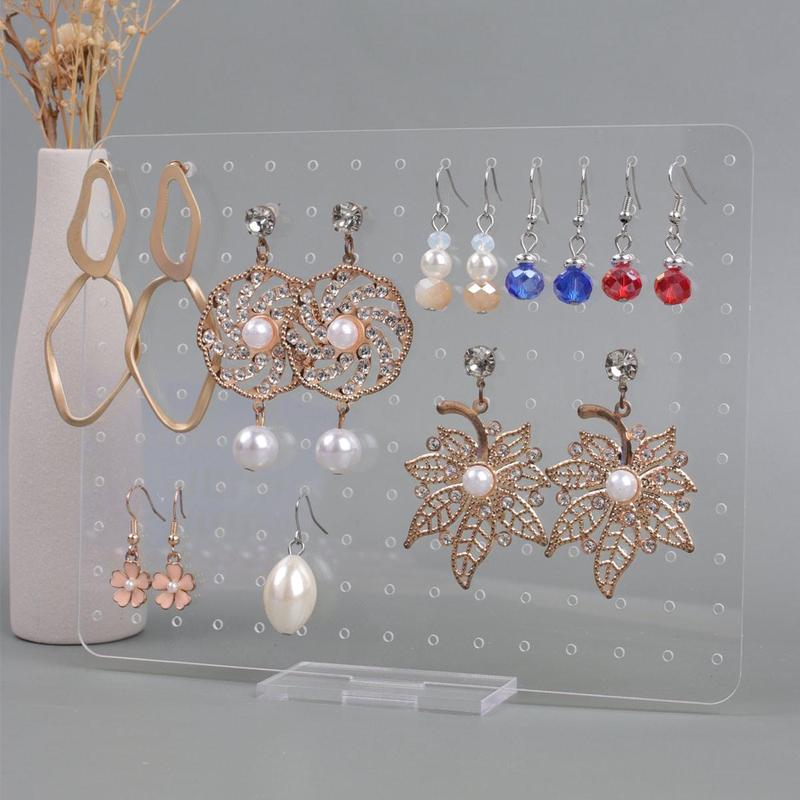 Earrings Storage Rack, 1 Count Clear Acrylic Jewelry Organizer, Jewelry Display Rack for Home Use