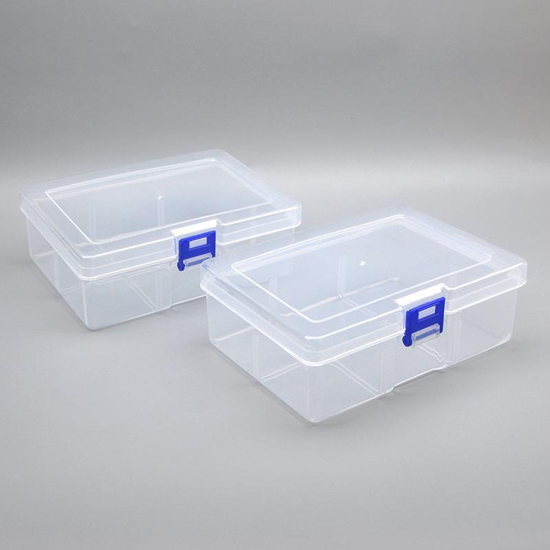 2pcs Transparent Storage Box Without Compartments, Multifunctional Fishing Bait and Hook Storage Box, Jewelry Organizer for Home Use