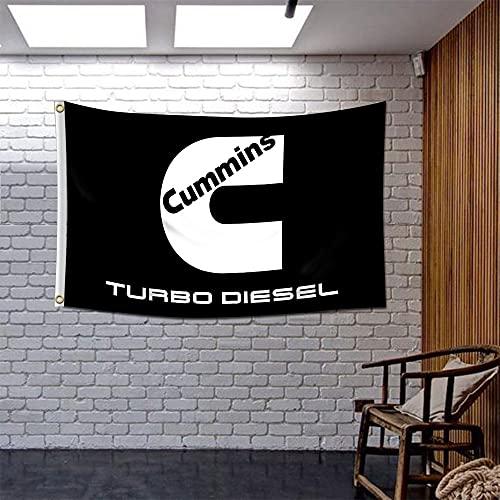 Cummins Banner Flag Turbo Diesel Engine 3X5FT banner with 2 Brass Grommets Banner For Outdoor Room Man Cave