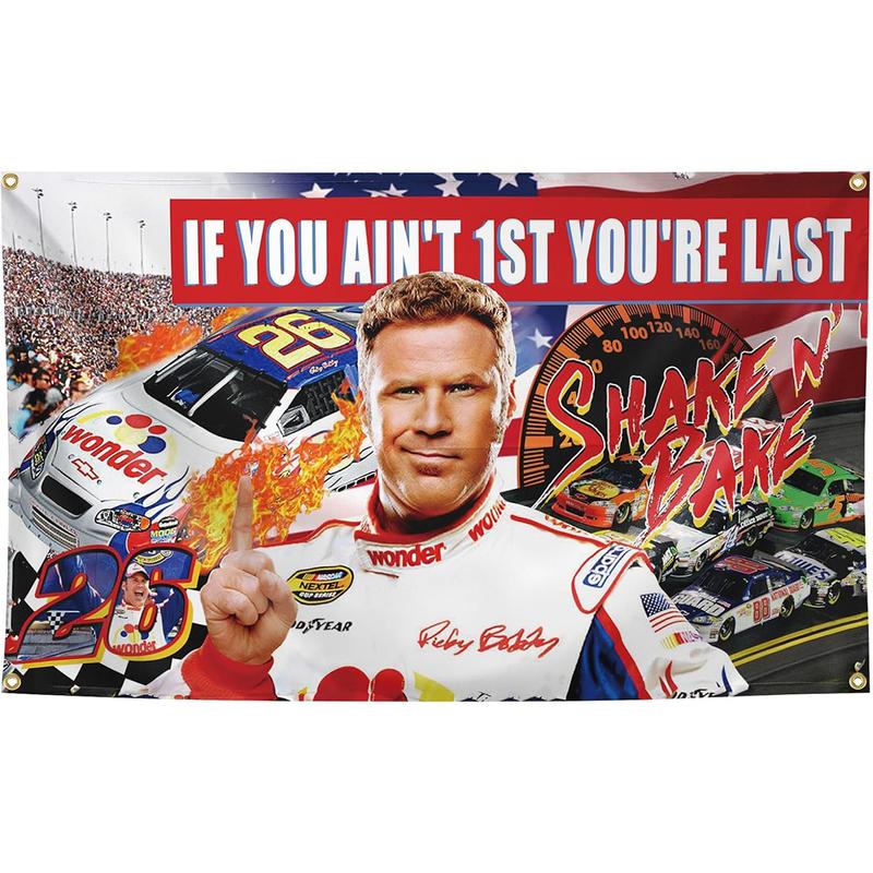 If You Ain't 1st First You're Las 3x5Ft Flag Tapestry for Talladega Nights Ricky Bobby Tapestry for Man Cave College Dorm Room Funny Cool Banner Decor