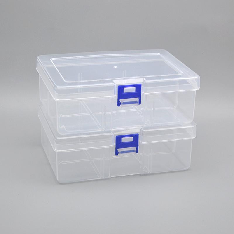 2pcs Transparent Storage Box Without Compartments, Multifunctional Fishing Bait and Hook Storage Box, Jewelry Organizer for Home Use