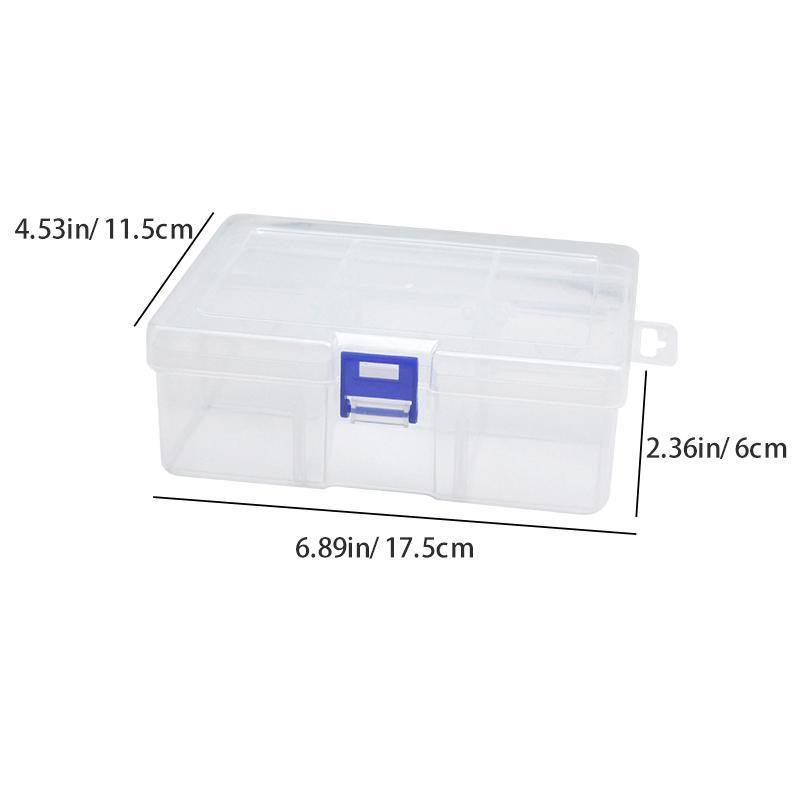 2pcs Transparent Storage Box Without Compartments, Multifunctional Fishing Bait and Hook Storage Box, Jewelry Organizer for Home Use