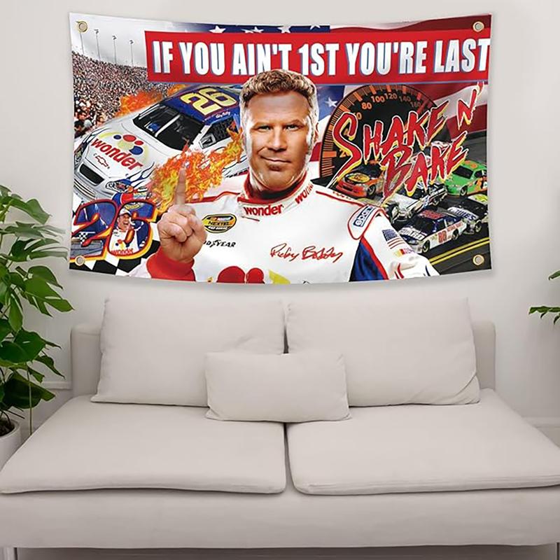 If You Ain't 1st First You're Las 3x5Ft Flag Tapestry for Talladega Nights Ricky Bobby Tapestry for Man Cave College Dorm Room Funny Cool Banner Decor